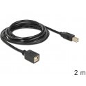 DeLOCK USB2.0-B - USB2.0-B, 2m USB-kaapeli USB B musta DeLOCK USB2.0-B - USB2.0-B, 2m USB-kaapeli USB B musta