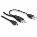 DeLOCK 2x USB2.0-A male / USB mini 5-pin USB кабель 1 m USB A Mini-USB B Черный DeLOCK 2x USB2.0-A male / USB mini 5-pin USB кабель 1 m USB A Mini-USB B Черный