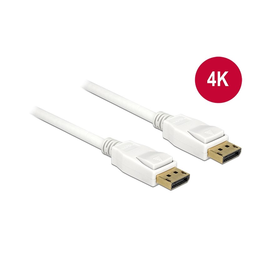 DeLOCK 3m, 2xDisplayPort DisplayPort Valkoinen
