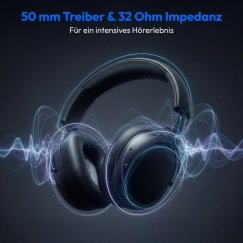 Medion LIFE HX1-Pure Over Ear -kuulokkeet musta