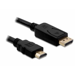 DeLOCK Displayport/HDMI, 1m HDMI-tyyppi A (vakio) musta