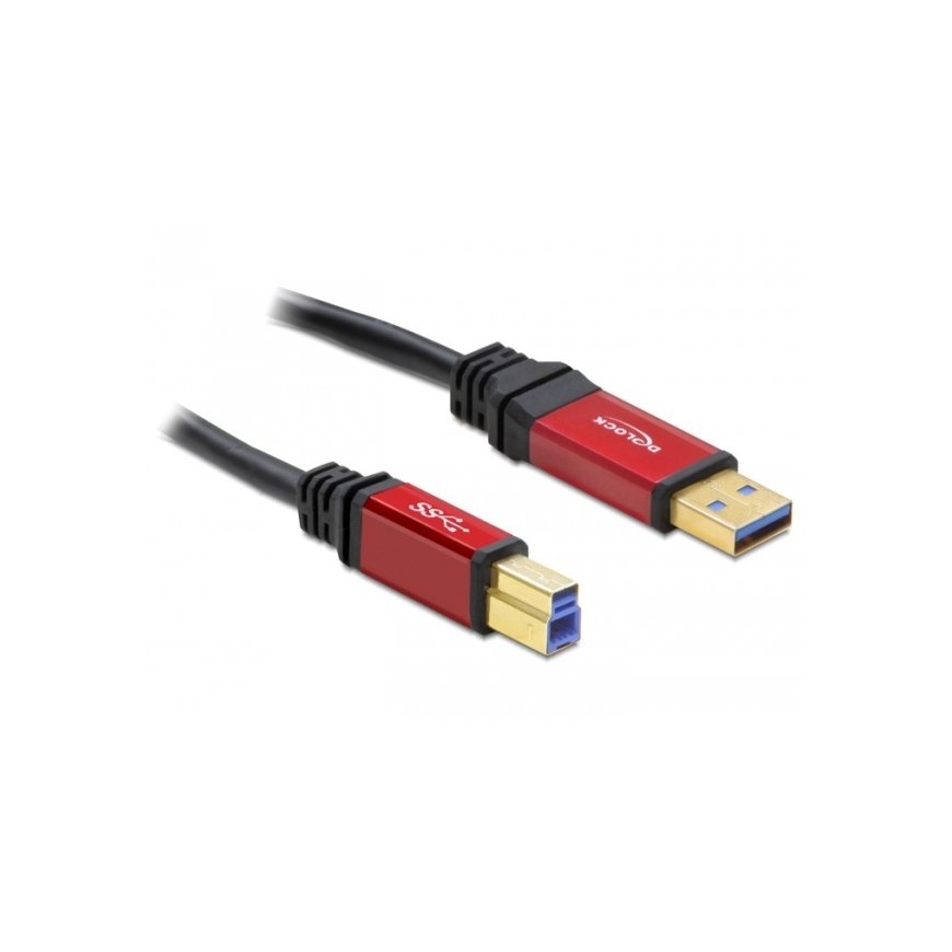DeLOCK 3.0m USB 3.0 A-B USB-kaapeli USB 3.2 Gen 1 (3.1 Gen 1) 3 m USB A USB B