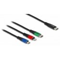 DeLOCK USB Charging Cable 3 in 1 USB Type-C™ to Lightning™ / Micro USB / USB Type-C™ 1 m DeLOCK USB Charging Cable 3 in 1 USB Type-C™ to Lightning™ / Micro USB / USB Type-C™ 1 m