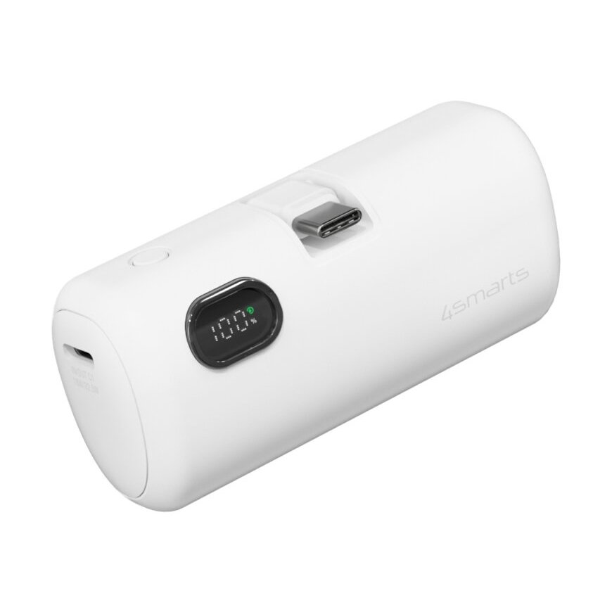 4smarts 541657 akku- ja paristolaturi Litiumioni (Li-Ion) 5000 mAh Valkoinen