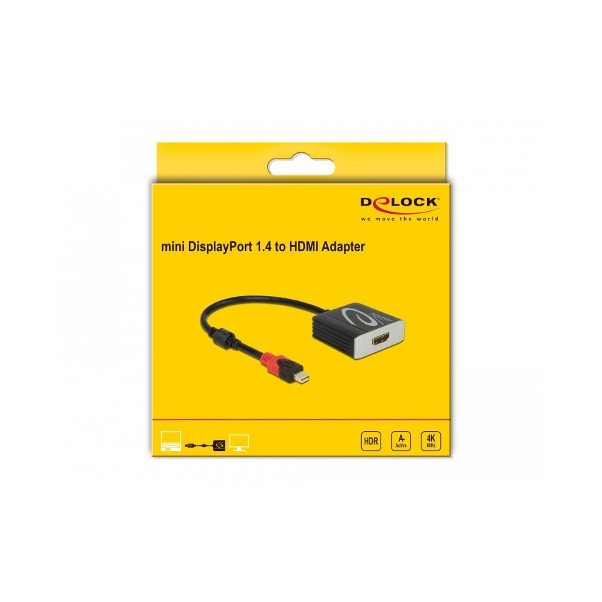 DeLOCK 65302 vaizdo kabelio adapteris 0,2 m Mini DisplayPort HDMI Pilka – 2