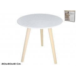 Medinis stalas 40 x 41 cm, baltas, DECORLIFE