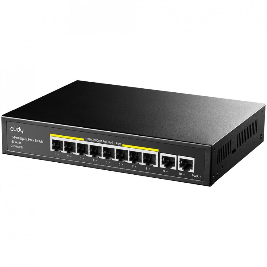 Cudy GS1010PE сетевой коммутатор Gigabit Ethernet (10/100/1000) Питание по Ethernet (PoE) Черный – 2