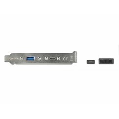 DeLOCK Slot Bracket with 1 x USB Type-C and 1 x USB Type-A Port