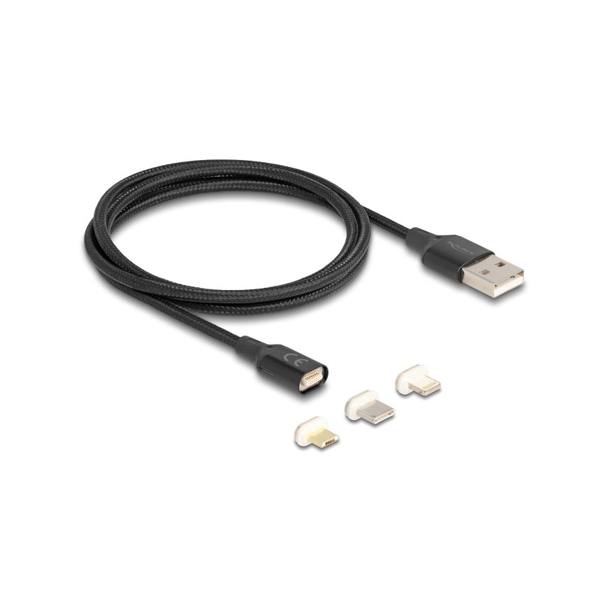 DeLOCK 88165 USB kabelis 1 m USB A Juoda