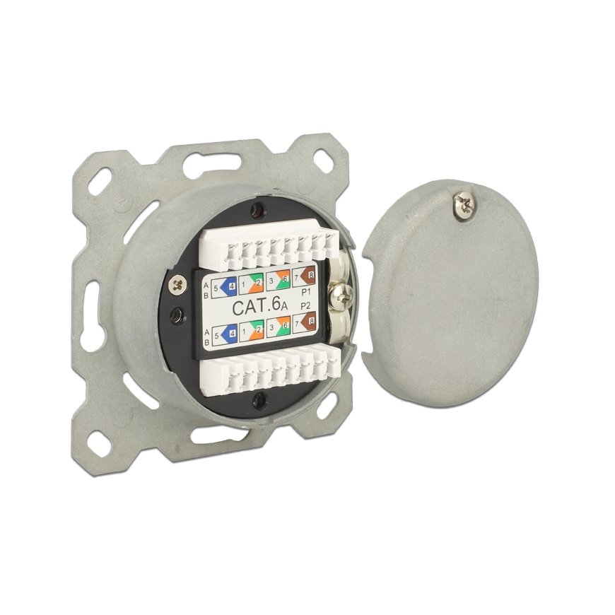 DeLOCK 86195 kontatkligzda RJ-45 Balts – 2