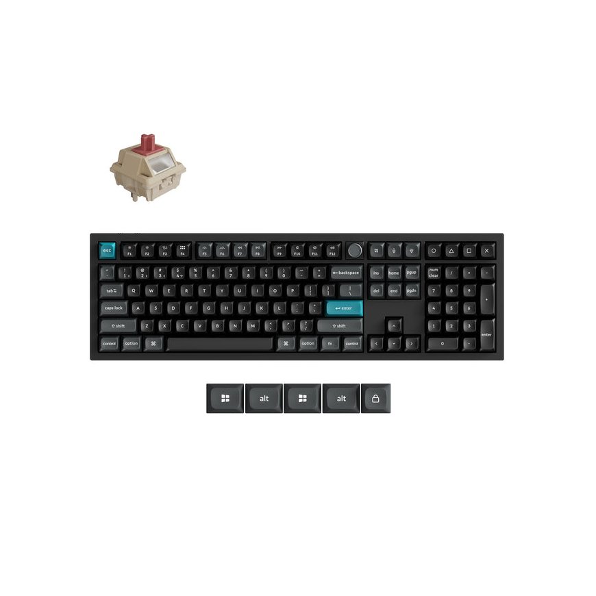 Keychron Q6 Ultra 8K näppäimistö Universaali USB + RF Wireless + Bluetooth musta