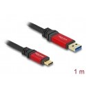 DeLOCK 80617 USB-kaapeli USB 3.2 Gen 2 (3.1 Gen 2) 1 m USB A USB C musta, Punainen DeLOCK 80617 USB-kaapeli USB 3.2 Gen 2 (3.1 Gen 2) 1 m USB A USB C musta, Punainen