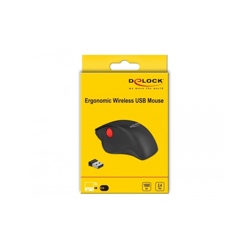 DeLOCK 12598 kompiuterio pelė Biuras Dešinės rankos Bluetooth + USB Type-A 1600 DPI – 4