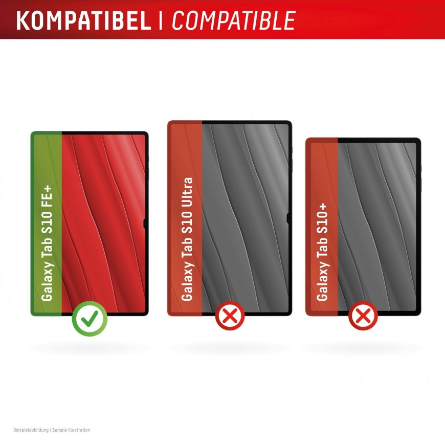 Displex Tablet Glass (9H) for Samsung Galaxy Tab S10 FE+, Eco Mounting Frame, unbreakable – 4