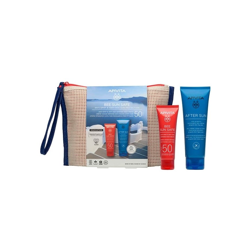 Apivita BEE SUN SAFE ANTI-SPOT UN ANTI-AGING KREMA SPF50 3 gabalu komplekts – 2