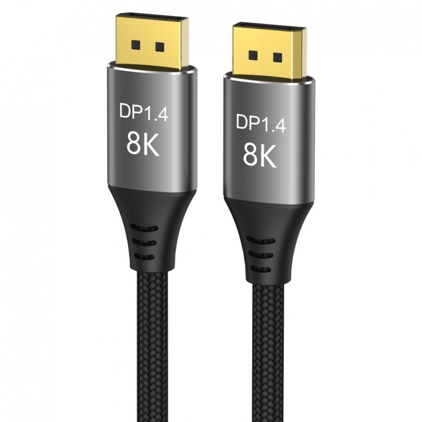 PremiumCord DisplayPort 1.4 Connection Cable 32.4Gbit/s, 8K Resolution, Metal and Gold-Plated Connectors, 1.5m – 2