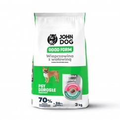 John Dog GOOD FORM PIENTE RODU pork with beef Kuivaruoka koiralle 3kg