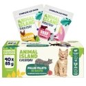 ANIMAL ISLAND Kana puljongis - märg kassitoit - 40x85g