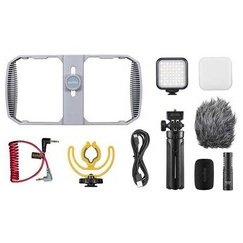 Vlogging komplekt - Godox Vlogging Kit LED6Bi valgustus, mikrofon, mini statiiv