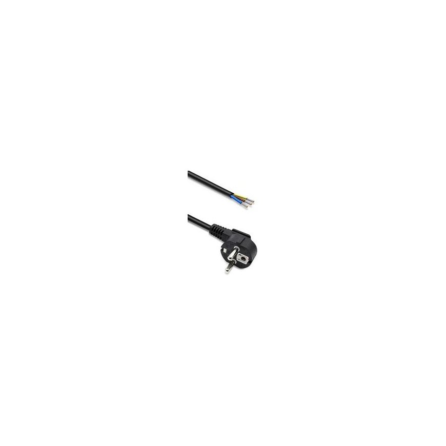 Qoltec Power Cable | Angled SCHUKO CEE 7/7 (E/F) Plug | Copper Cu | Insulated Soldered | 3x1.50 mm² | 5m – 2