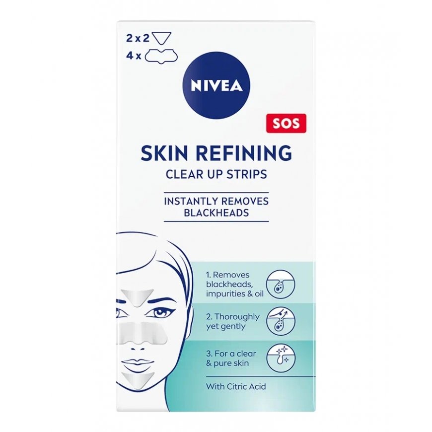 Nivea Skin Refining Clear-Up Strips Pore Strips for Blackheads 6 pcs.
