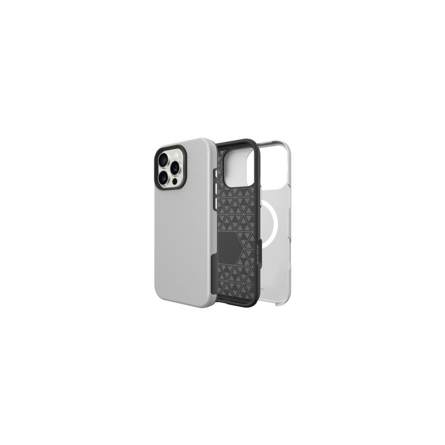 Dēklis Perfectionists Triangle Mag Case Apple iPhone 17 Pro Max sudraba krāsā