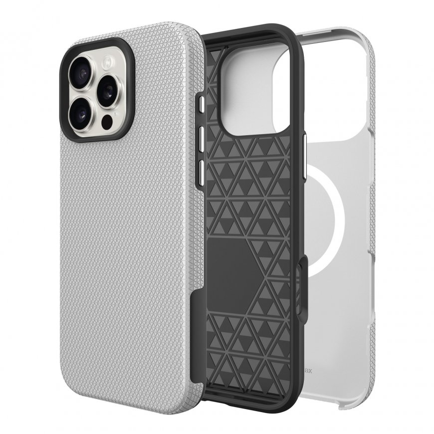 Perfectionists Triangle Mag Case for Apple iPhone 17 Pro Max Silver – 2