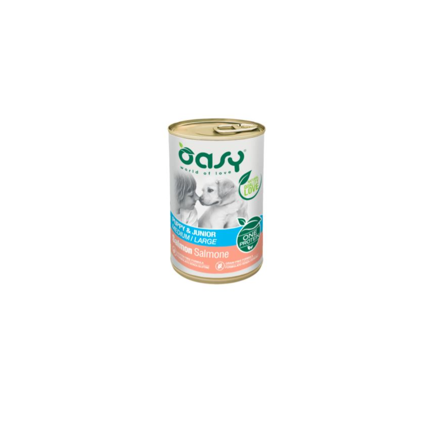 OASY One Protein Täiskasvanud Keskmise/Suure Koera Toit Lõhe - märg koeratoit - 400g
