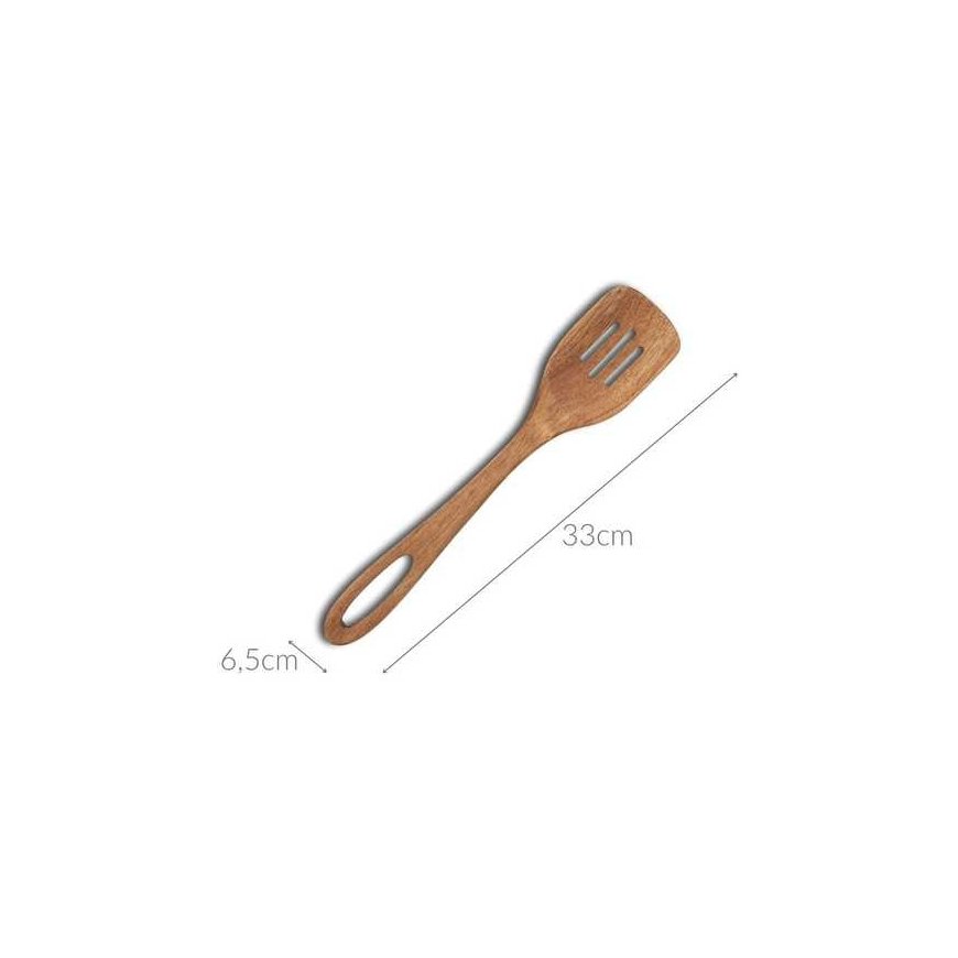 Acacia wood kitchen spatula, 33 x 6 cm, ZELLER