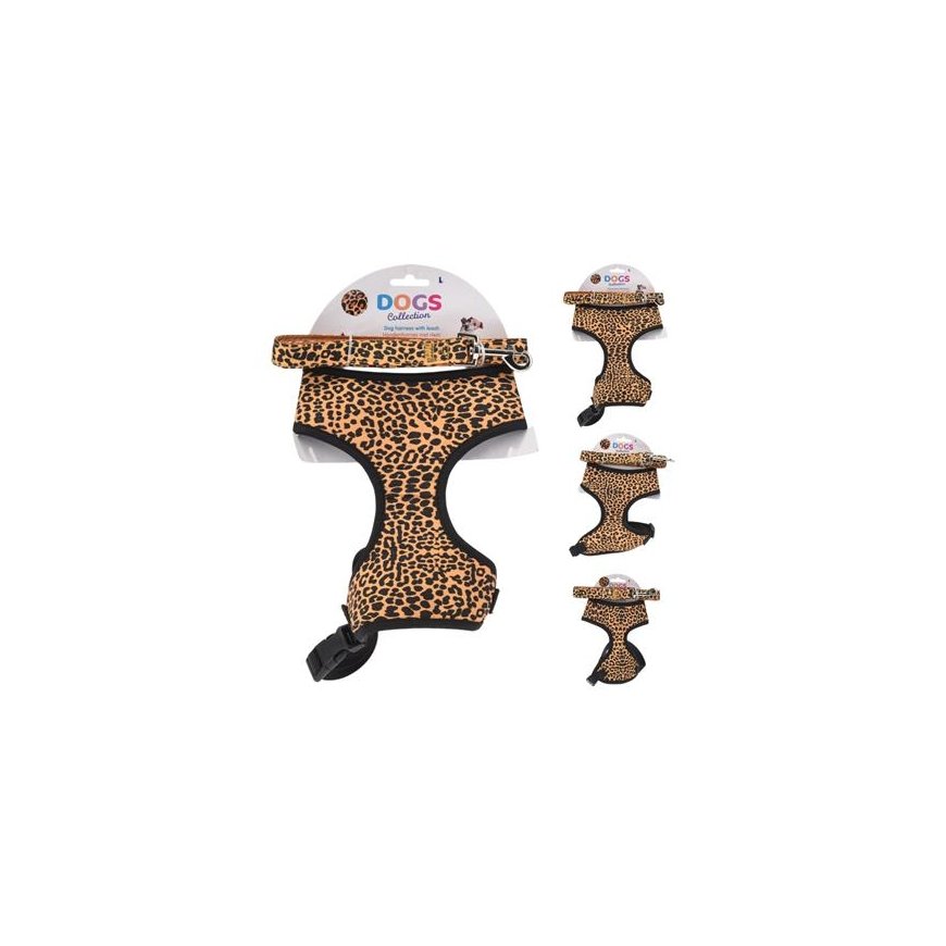 Mondex LEASH HARNESS FOR DOG WITH LEASH LEOPARD – 2