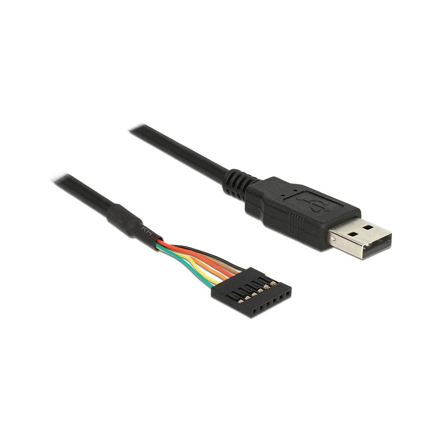 DeLOCK 1.8m USB2.0-A/TTL 6-p USB-kaapeli 1,8 m USB A musta