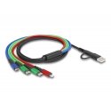 DeLOCK 87035 USB кабель USB 2.0 1,2 m USB A/USB C USB C/Micro-USB B/Lightning Черный, Синий, Зеленый