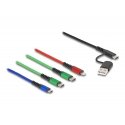 DeLOCK 87035 USB кабель USB 2.0 1,2 m USB A/USB C USB C/Micro-USB B/Lightning Черный, Синий, Зеленый