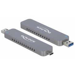 DeLOCK 42616 корпус для накопителя Корпус твердотельного диска Серебристый M.2