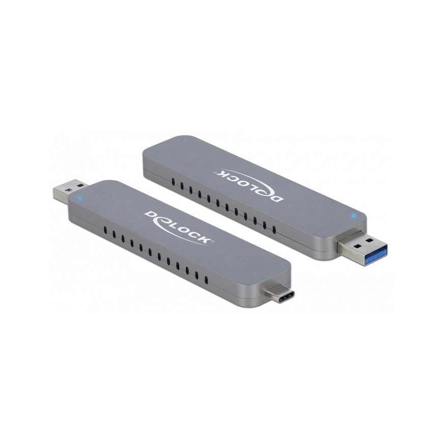 DeLOCK 42616 cieto disku uzglabāšanas sistēma SSD diska korpuss Sudrabs M.2