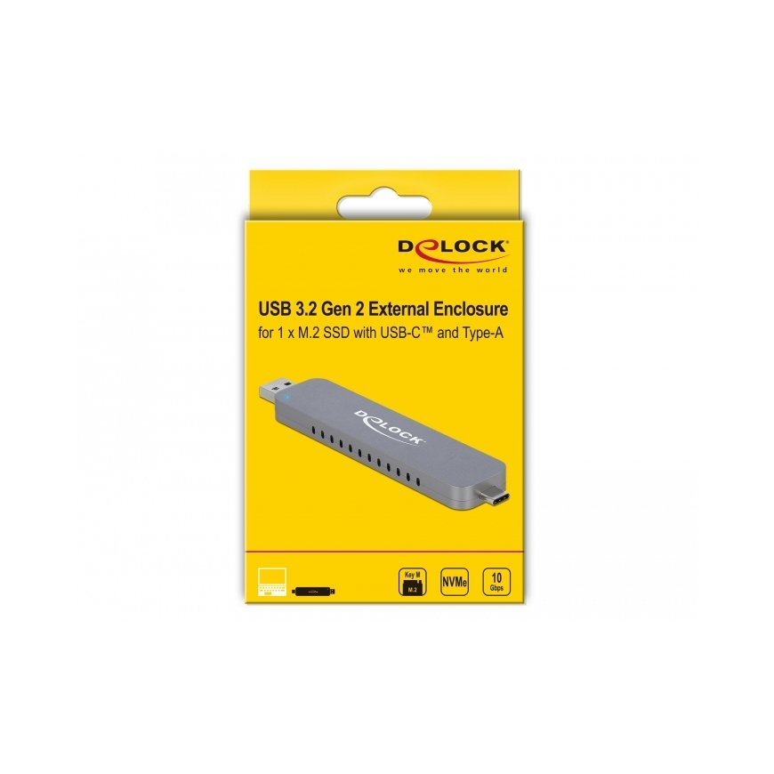 DeLOCK 42616 storage drive enclosure SSD enclosure Silver M.2 – 4