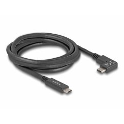 DeLOCK USB 5 Gbps Cable USB Type-C male to USB Type-C male angled left / right 2 m 4K PD 60 W with E-Marker