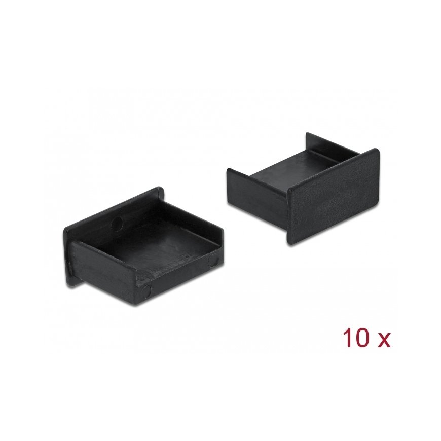 DeLOCK Dust Cover for USB Type-A female without grip 10 pieces black