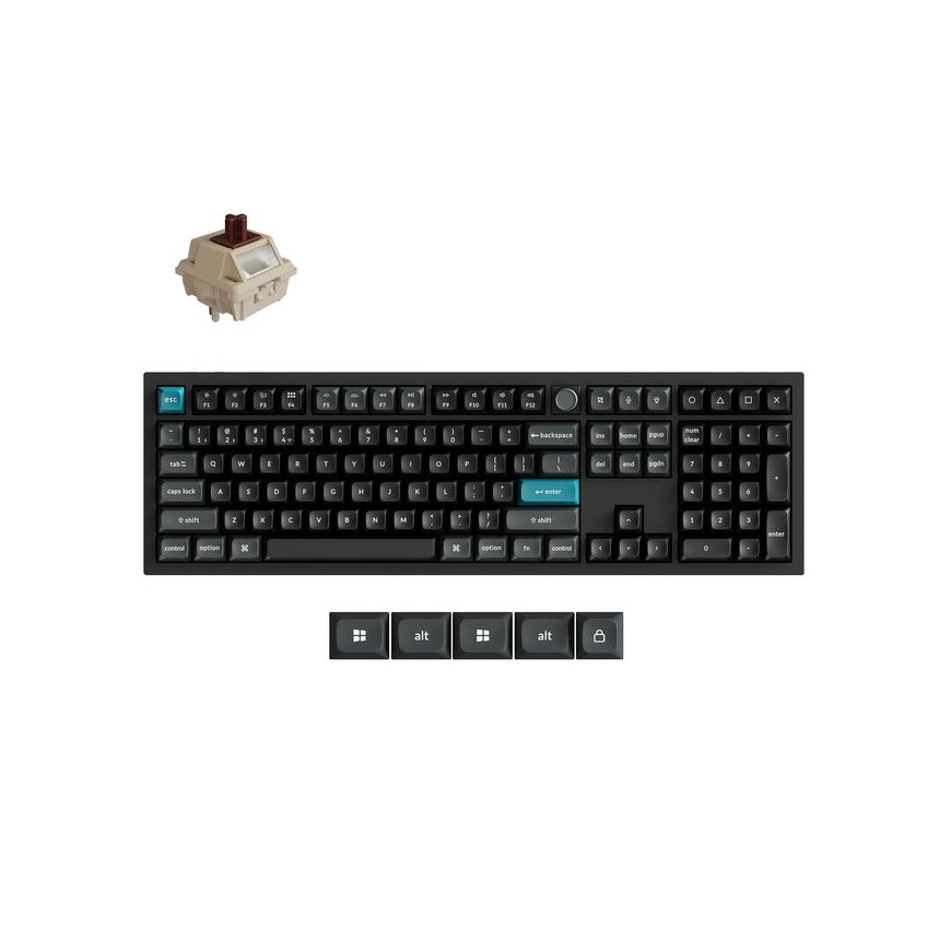 Keychron Q6 Ultra 8K клавиатура Универсальная USB + RF Wireless + Bluetooth Черный