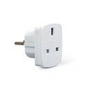 Gembird A-AC-UKEU-001 maitinimo kištukų adapteris G tipas (UK) F tipas Balta Gembird A-AC-UKEU-001 maitinimo kištukų adapteris G tipas (UK) F tipas Balta