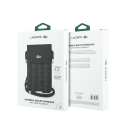 Lacoste PVC Blend Monogram Metal Logo Phone Pouch XL Brown Lacoste PVC Blend Monogram Metal Logo Phone Pouch XL Brown