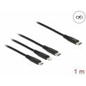 DeLOCK 87149 USB kabelis USB 2.0 1 m USB C USB C/micro-USB B/Lightning Melns DeLOCK 87149 USB kabelis USB 2.0 1 m USB C USB C/micro-USB B/Lightning Melns