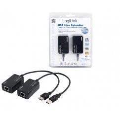 LogiLink Line Extender USB via CAT5/6 интерфейсная карта/адаптер