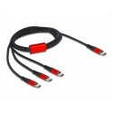 DeLOCK 86713 USB кабель USB 2.0 1 m USB C Черный, Красный