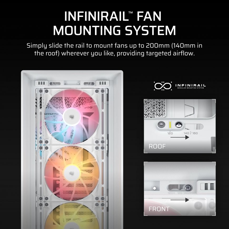 Corsair FRAME 5000D RS ARGB Midi Tower Valkoinen – 5