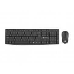 NATEC SQUID näppäimistö Sisältää hiiren Koti /Toimisto USB QWERTY Kansainvälinen (US) musta
