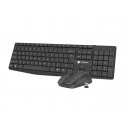NATEC SQUID näppäimistö Sisältää hiiren Koti /Toimisto USB QWERTY Kansainvälinen (US) musta
