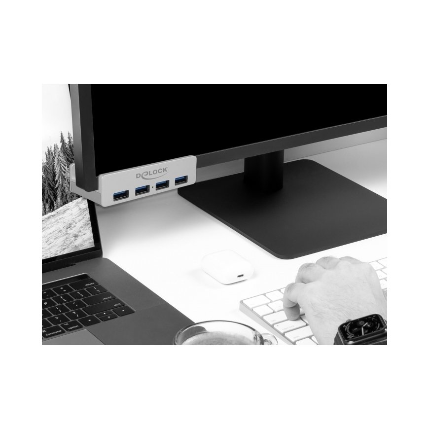 DeLOCK 64046 keskitin USB 3.2 Gen 1 (3.1 Gen 1) Type-A 5000 Mbit/s Hopea – 3