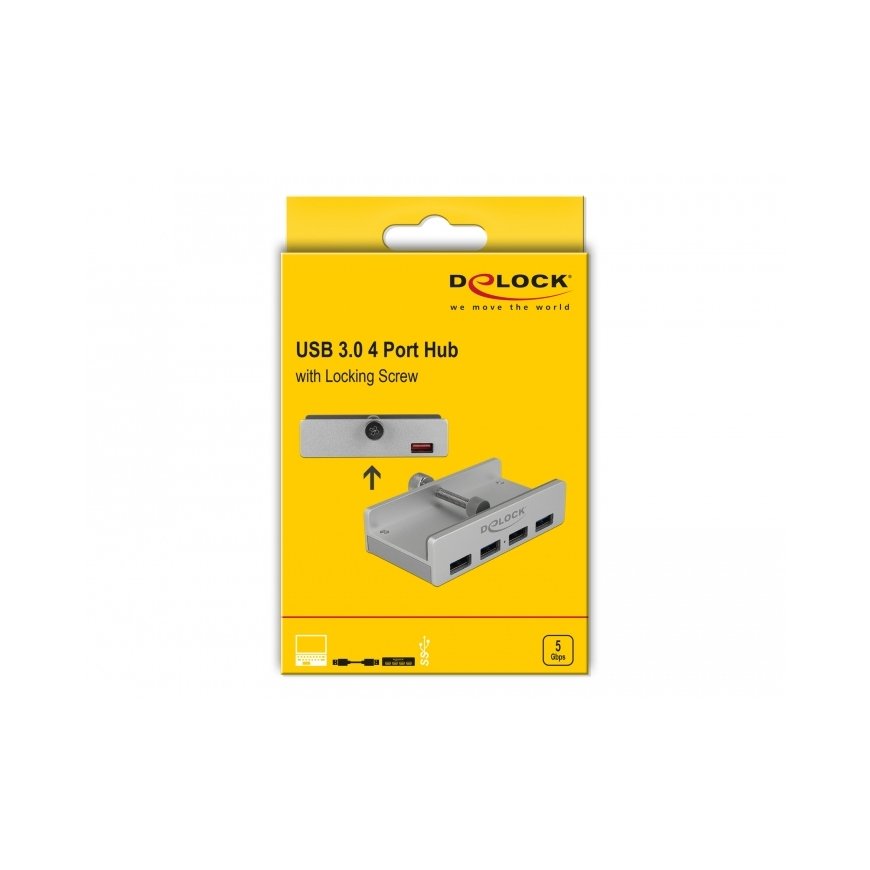 DeLOCK 64046 jaotur USB 3.2 Gen 1 (3.1 Gen 1) Type-A 5000 Mbit/s Hõbe – 5