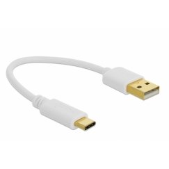 DeLOCK 85355 USB-kaabel 0,15 m USB A USB C Valge